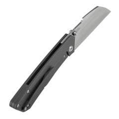 KANSEPT Contra | Gri Eloksallı Titanyum Sap | Saten S90V Çelik Çakı | K1139A1
