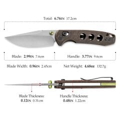 Trivisa Butterfly-CU | Çapraz Kilitli | 14C28N Çelik Çakı | JM06-CU-14