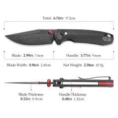 Trivisa Butterfly-BM | Çapraz Kilitli | 14C28N Çelik Çakı | JM06-BM-14