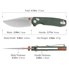 Trivisa Butterfly-GM | Çapraz Kilitli | 14C28N Çelik Çakı | JM06-GM-14