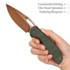 Trivisa Gecko-GM | Liner Lock | 14C28N Çelik Çakı | JM04-GM-14