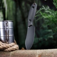 Trivisa Aubergine-BM | Mikarta Sap | Siyah Taşlanmış 14C28N Çelik Bıçak | JM05-BM-14