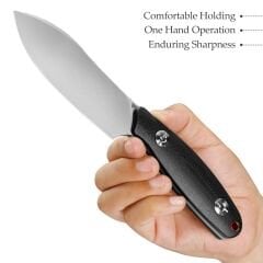 Trivisa Aubergine-BG | G10 Sap | 14C28N Çelik Taşlanmış Bıçak | JM05-BG-14