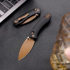 Trivisa Koala-CG | Çapraz Kilitli | Karbon Fiber G10 Sap | N690 Çelik Mini Çakı | JM02-CG-N