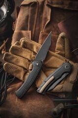 Trivisa Lynx-03B | Başparmak Sapı | Astar Kilitli | G10 Sap | S35VN Çelik Çakı | TY05-BB-SG