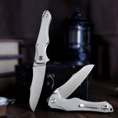 Trivisa Triton-03 | Başparmak Sapı | G10 Sap | Önden Açılan 14C28N Çelik Çakı | TY24-GG-14