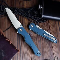 Trivisa Triton-04L | Başparmak Sapı | Mikarta Sap | Önden Açılan 14C28N Çelik Çakı | TY24-LM-14