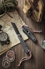 Trivisa Hydra-04B | Higonokami Düğmeli Kilit | Mikarta Sap | 10Cr15CoMoV Çelik Çakı | TY11-BM-10