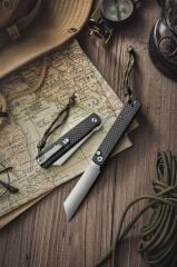 Trivisa Hydra-05 | Higonokami Düğmeli Kilit | Karbon Fiber ve G10 Sap | 10Cr15CoMoV Çelik Çakı | TY11-CG-10