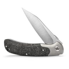Trivisa UMa-05  | Titanyum Destek ve Başparmak Sapı | Karbon Fiber Saplar | S35VN Çelik Çakı | TY07-CT-S