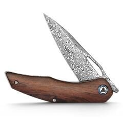 Trivisa Taurus-01i | Liner Lock | Demir Ağacı Sap | 110 Katmanlı Damascus Çelik Çakı | SY04-IW-D