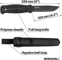 Morakniv Garberg BlackBlade™ with Polymer Sheath (C) -Mora Bıçak