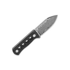 QSP Canary | Karanlıkta Parlayan Parçalanmış Karbon Fiber Sap | Lamine Damascus Çelik Boyun Bıçağı | QS141-M