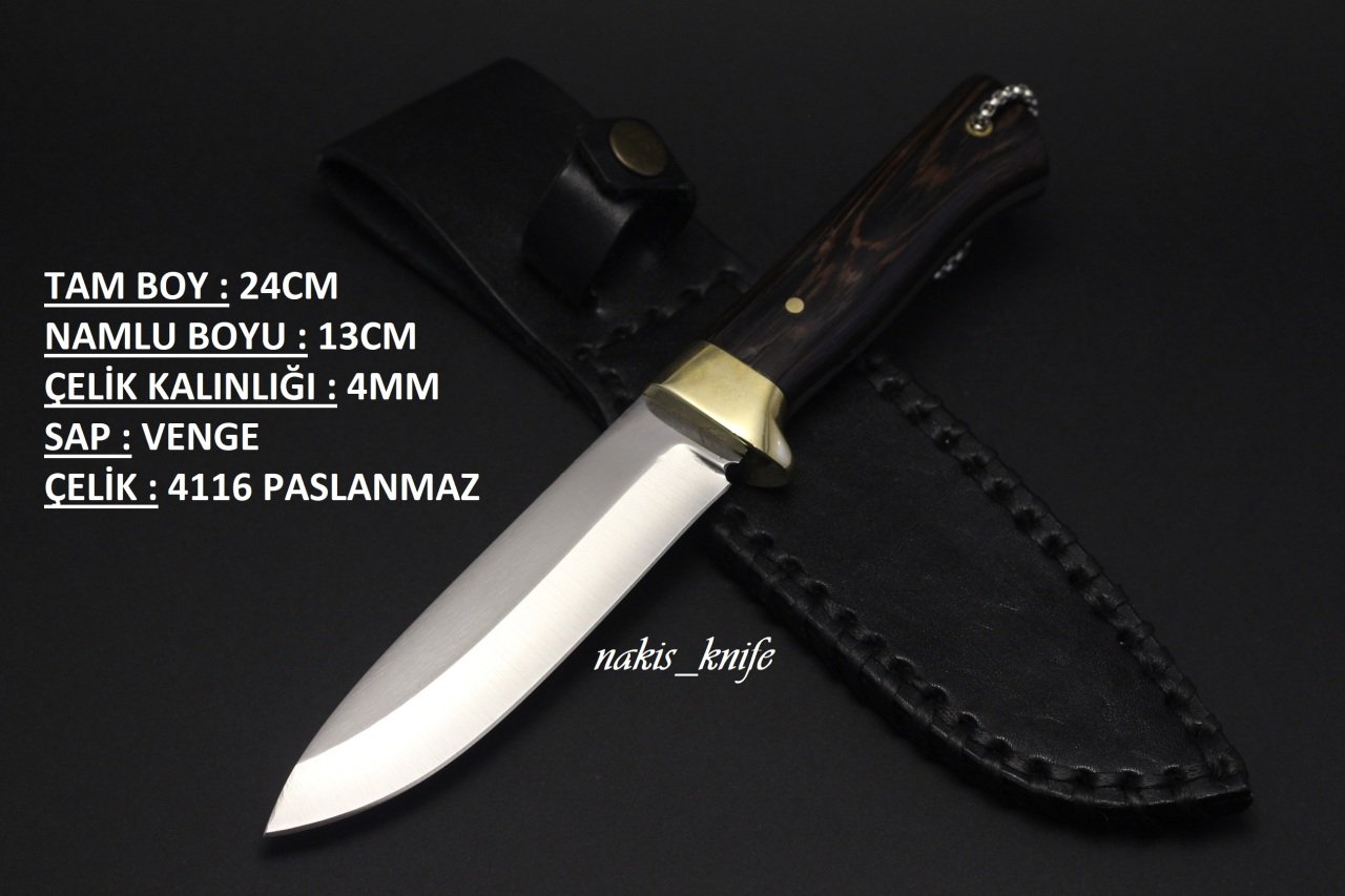 Venge Sap Bushcraft Orta Boy Av Bıçağı