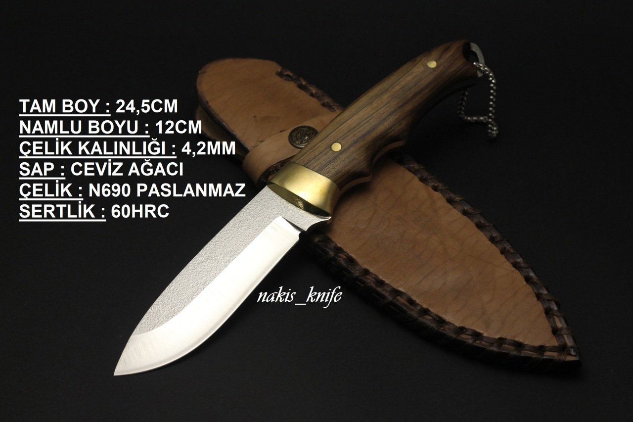 N690 Ceviz Sap Bushcraft Av Bıçak Modelimiz