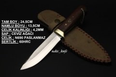 N690 Ceviz Sap Bushcraft Av Bıçak Modelimiz 2