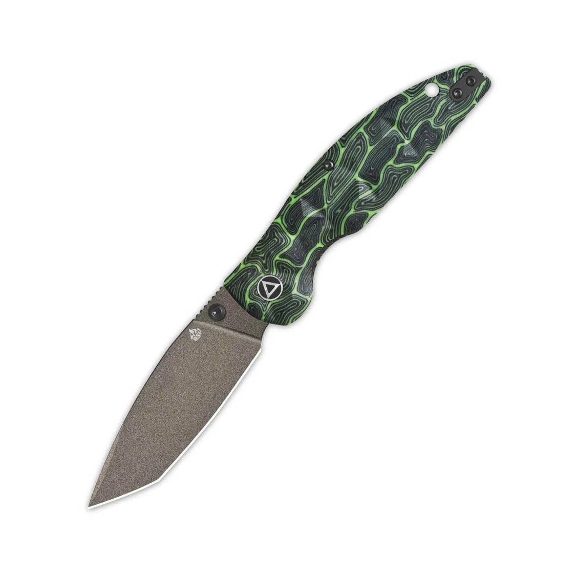 QSP Turtle Punk | Siyah/Yeşil G10 Sap | 14C28N Çelik Çakı | QS158-C2