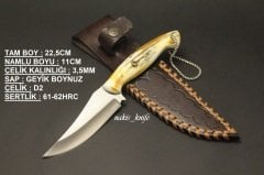 D2 Çelik Geyik Boynuz Av Bıçak Modelimiz