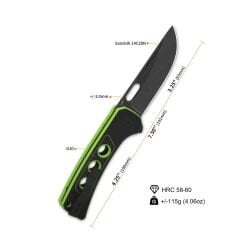QSP Unicorn | Neon Astar G10 Sap | 14C28N Çelik Çakı | QS156-C2