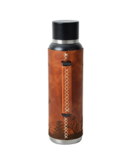 CAMPOUT ÇİFT KATMANLI TERMOS 1500 ML DERİ KAPLI SİYAH