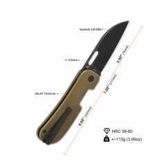 QSP Variant PE | Ti Sap | Liner Lock | 14C28N Çelik Çakı | QS154-G