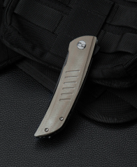 BESTECH SWIFT BG30C-2: Bej Micarta Sap 3,54'' D2 Bıçak
