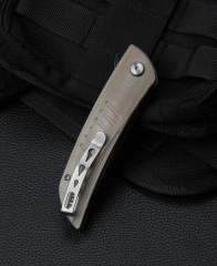 BESTECH SWIFT BG30C-2: Bej Micarta Sap 3,54'' D2 Bıçak