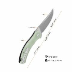 QSP Walrus | Jade G10 Sap | Liner Lock | D2 Çelik Çakı | QS151-A1
