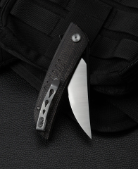 BESTECH SWIFT BG30B-2: Siyah Micarta Saplı 3,54'' D2 Bıçak