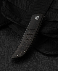 BESTECH SWIFT BG30B-2: Siyah Micarta Saplı 3,54'' D2 Bıçak