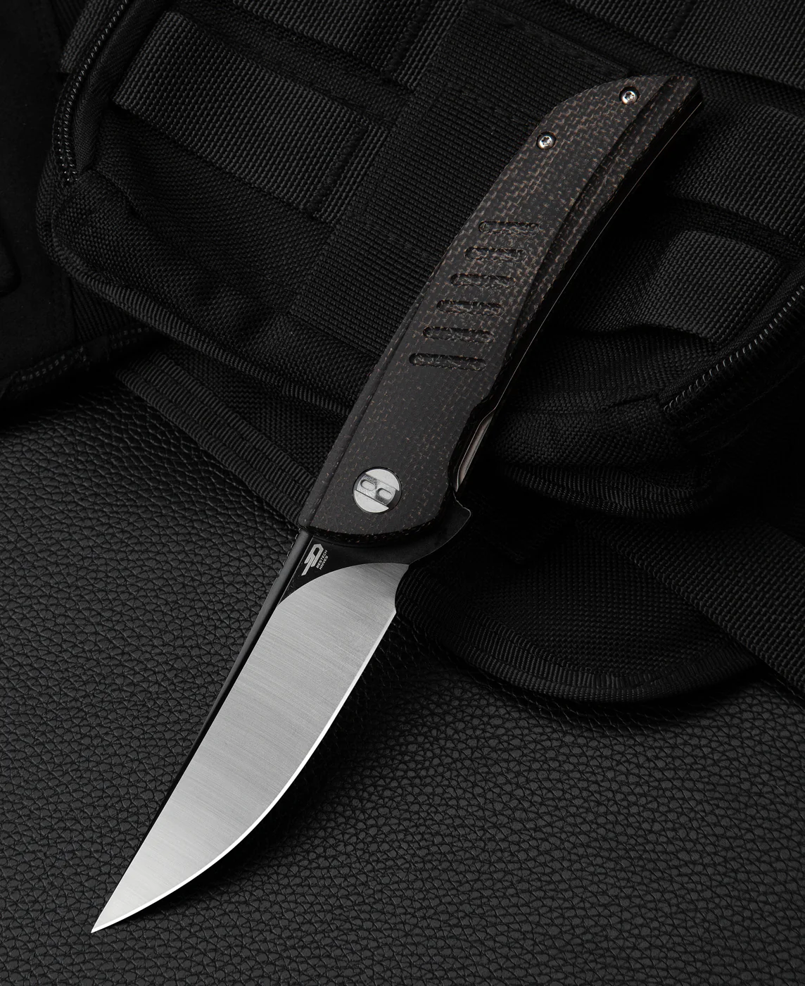 BESTECH SWIFT BG30B-2: Siyah Micarta Saplı 3,54'' D2 Bıçak
