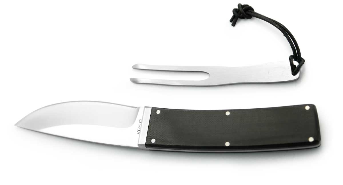 PUMA TEC Belt Knife With Fork, G10 Black