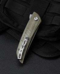 BESTECH SWIFT BG30A-1: Yeşil Micarta Sap 3,54'' D2 Bıçak