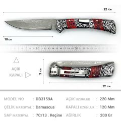 Columbia Company DB-3159-A Damascus Çakı