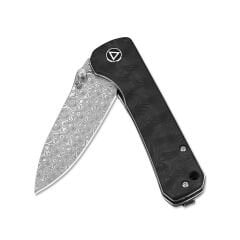 QSP Hawk | Mermer Desenli Karbon Fiber Sap | Lamine Damascus Çelik Çakı | QS131-A