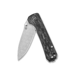 QSP Hawk | Parçalanmış Karbon Fiber Sap | Lamine Damascus Çelik Çakı | QS131-E