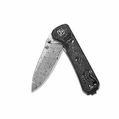 QSP Hawk | Alüminyum Folyo + Karbon Fiber Sap | Lamine Damascus Çelik Çakı | QS131-Q