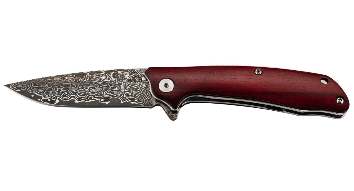 PUMA TEC Damascus One-Hand Bıçak, Sandalwood With Clip