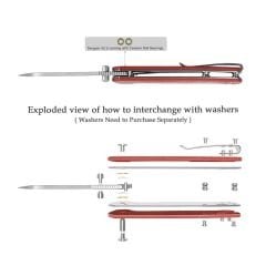 QSP Penguin V2 | Kırmızı Micarta Sap | Liner Lock | D2 Çelik Çakı | QS130V2-D1