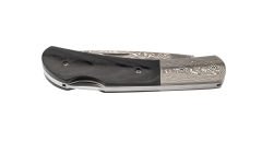 PUMA TEC Pocket Knife Damascus Steel, Pakka Wood