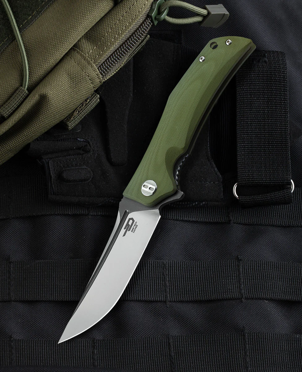 BESTECH SCIMITAR BG05B-2 Ordu Yeşili G10 Sap 3,5'' D2 Bıçak