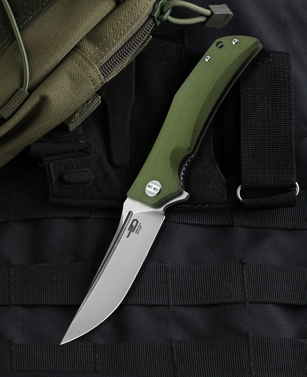 BESTECH SCIMITAR BG05B-1 Ordu Yeşili G10 Sap 3,5'' D2 Bıçak