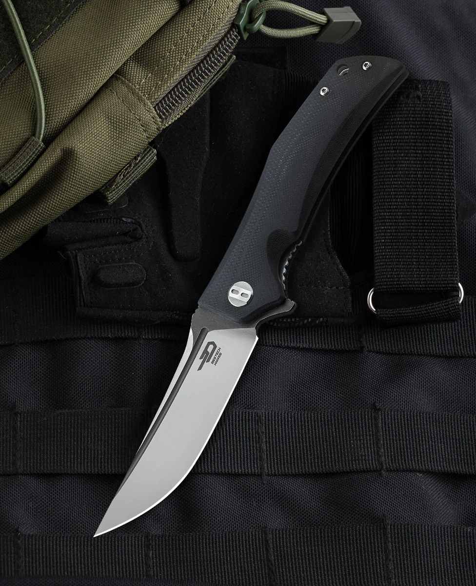 BESTECH SCIMITAR BG05A-2 Siyah G10 Sap 3,5'' D2 Bıçak