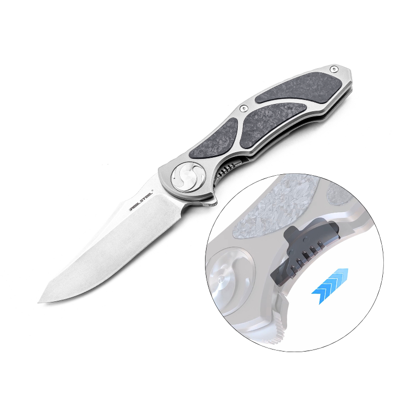 Real Steel Exorcist | Titanyum + Karbon Fiber Sap | S35VN Çelik Çakı | 9411CF