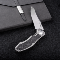 Real Steel Exorcist | Titanyum + Karbon Fiber Sap | S35VN Çelik Çakı | 9412CF
