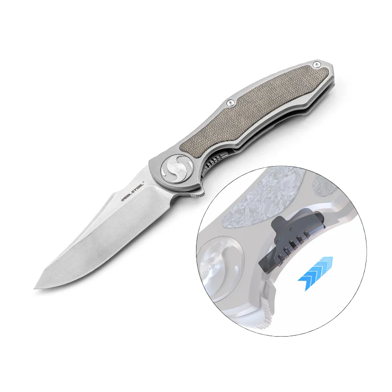 Real Steel Exorcist | Titanyum + Mikarta Sap | S35VN Çelik Çakı | 9412GM