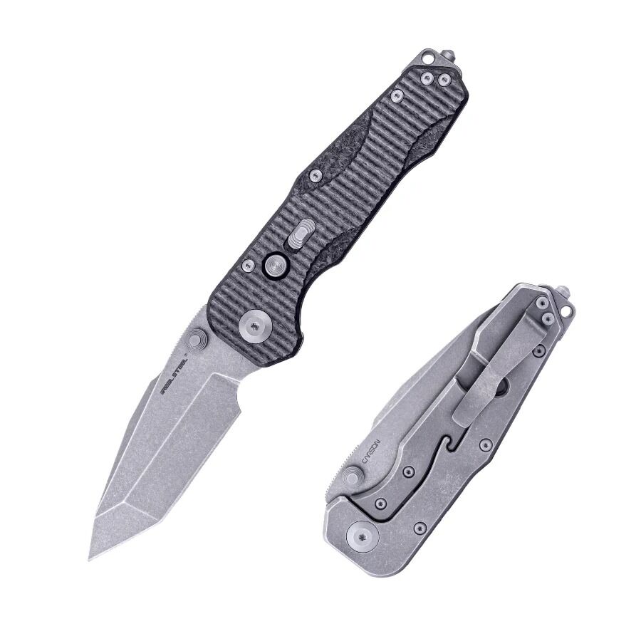 Real Steel Evolution | Titanyum + Carbon Fiber Sap | S35VN Çelik Çakı | 9914