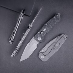 Real Steel Evolution | Titanyum + Carbon Fiber Sap | S35VN Çelik Çakı | 9914