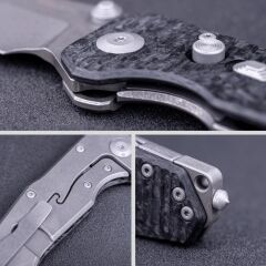 Real Steel Evolution | Titanyum + Carbon Fiber Sap | S35VN Çelik Çakı | 9914