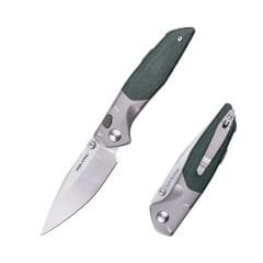 Real Steel Hoeft | Titanyum + Mikarta Sap | S35VN Çelik Çakı | 7901GM